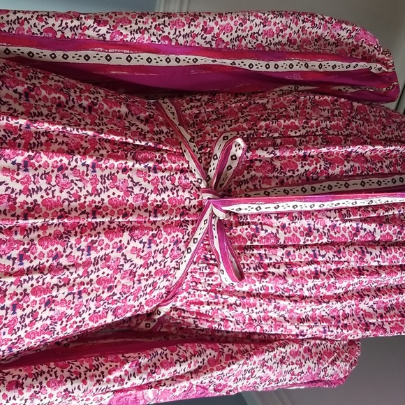 FREE PEOPLE HAPPY FEELINGS MIDI DRESS IN PEACH PIE COMBO- NWT - Picture 6 of 11